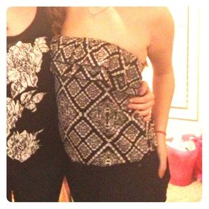 Wet Seal Silky Tube Top with Cut Out Back